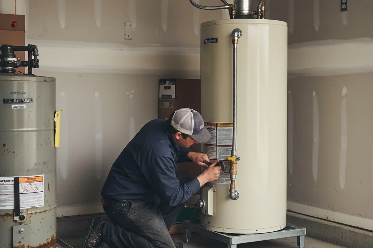 Water heater and shutoff valve replacement in Fairfax